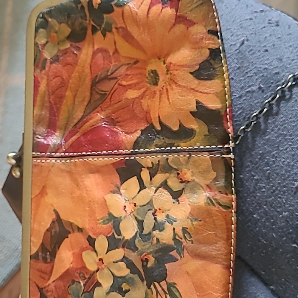 Patricia Nash clutch with chain.